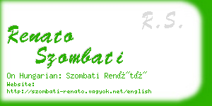 renato szombati business card